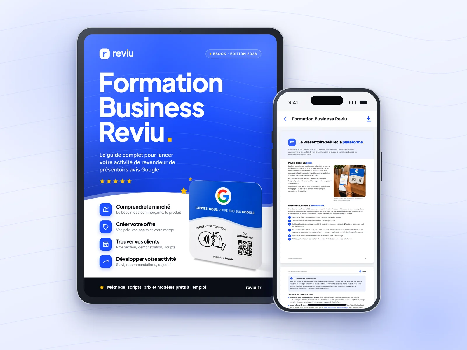 L'ebook Formation Business Reviu sur tablette et téléphone